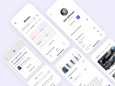 Tassel - Fashion Marketplace app design ecommerce app ecommerce design figma interface minimal mobile mobile ui ui uidesign ux
