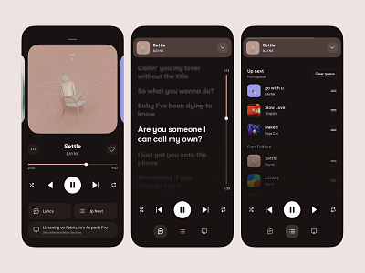 Music player app exploration app design figma interface minimal mobile ui uidesign ux