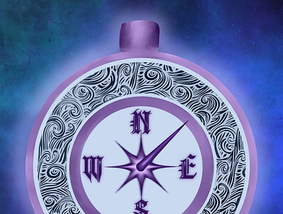 The Compass of Mar compass digital art dnd5e dungeonsanddragons magic item worldbuilding