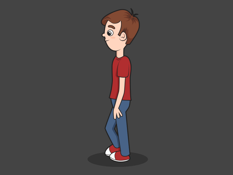 Cartoon Animation Walking GIF