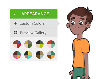 Appearance Options appearance color options paletes schemes
