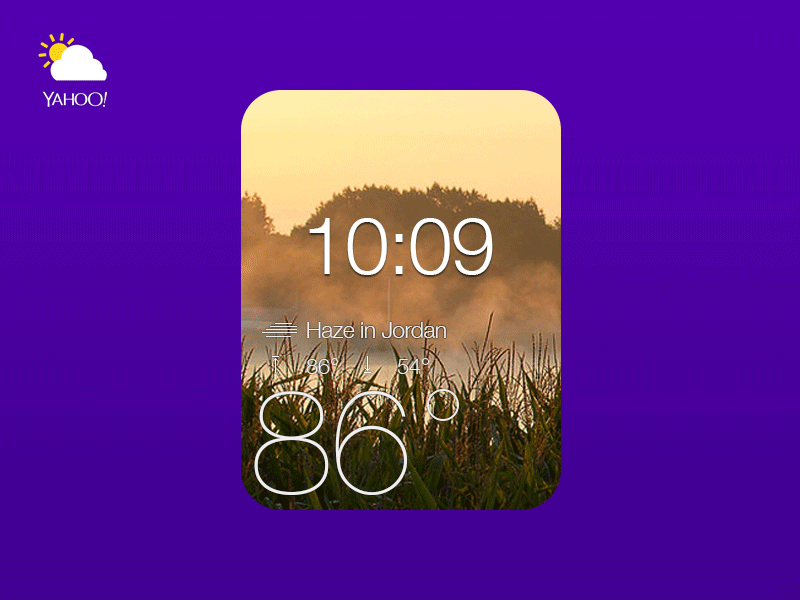 Yahoo Weather Iwatch concept