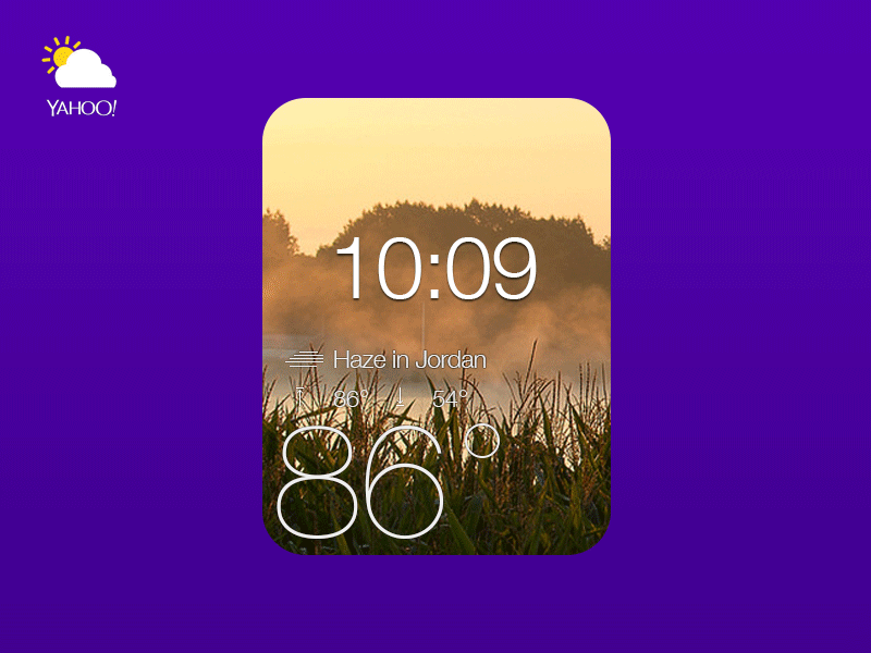 Yahoo Weather Iwatch concept by Sultan Shalakhti on Dribbble