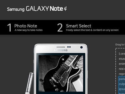 Samsung Galaxy Note4 Ad page