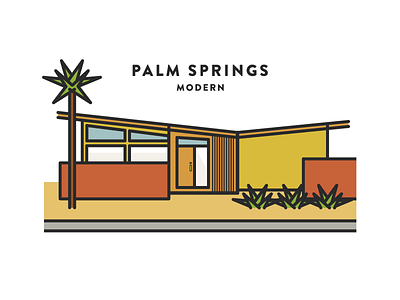 Palm Springs Modern design illustration vector