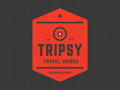 Tripsy badge branding icon identity logo travel typography vector