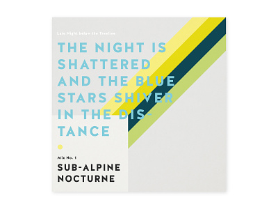 Subalpine Nocturne art clean color designer mix music night text