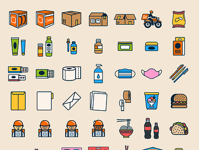 Iconos para Ubii Go design flat icons illustration ui ux vector venezuela