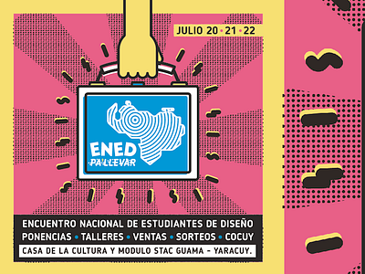 Flyer para Encuentro Nacional de Diseño 2017 design ened españa flyer icons illustrator lonchera vectors venezuela yaracuy