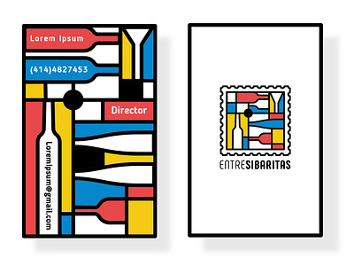 Logo Entresibaritas branding branding and identity bussines cards cards diseño drinks españa estampilla flat art iconos ilustración importadora logo logotype mondrian plano stamp vector venezuela