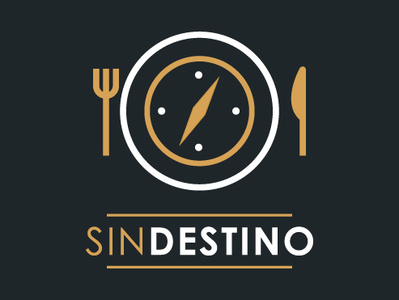Logo Restaurante Sin Destino brand brand agency brand and identity brujula clandestino diseño españa iconos ilustración plano restaraunt sin destino vector venezuela