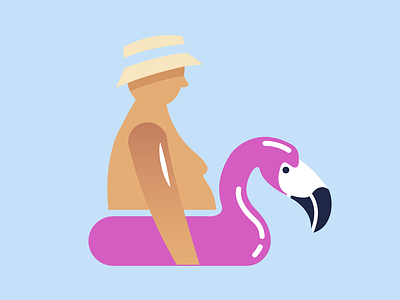 Siempre Verano beach caribean diseño españa flamingo iconos ilustración plano pool summer vector vectores venezuela