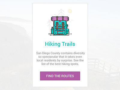 Hiking in San Diego button call to action cta form hiking pop up section sidebar ui web design website widget