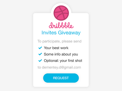Invites Giveaway admit away draft dribbble form give giveaway invitation invite request
