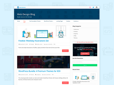 Web Design Blog blog blue bright post web design wordpress