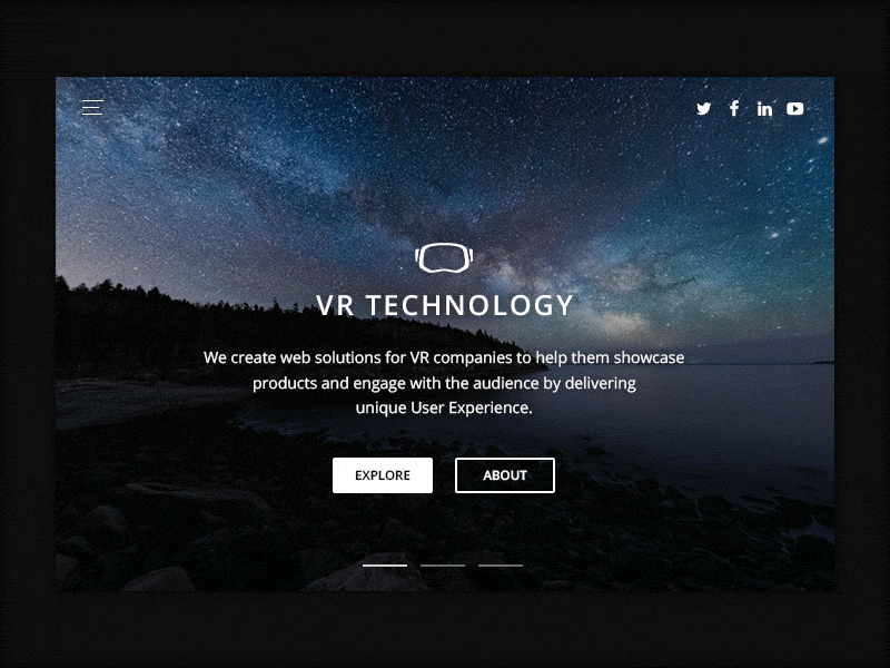 VR Project 360 background degree design panorama panoramic slider technology ux vr web