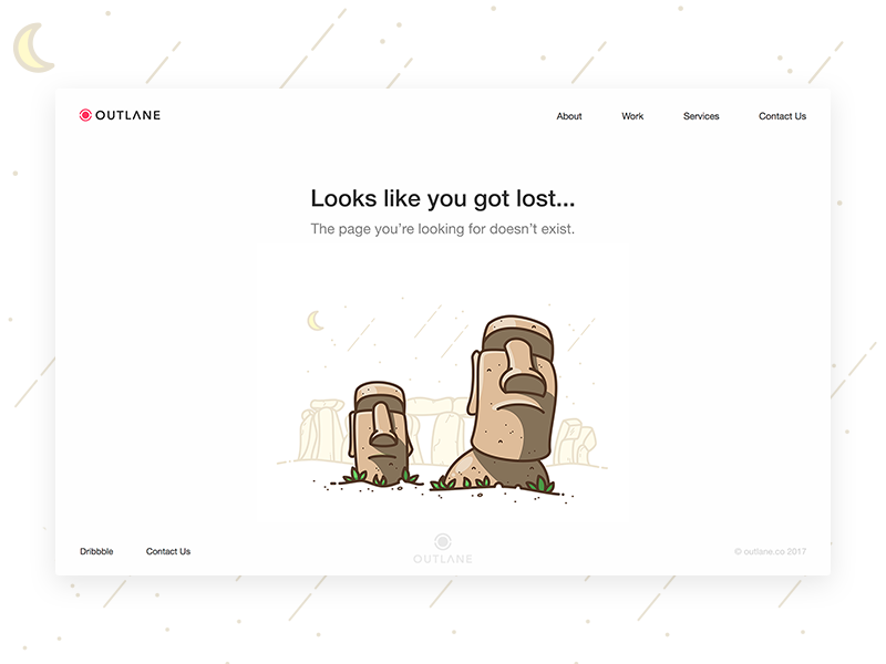 404 page website web design ui simple mockup page nothing found not found error 404