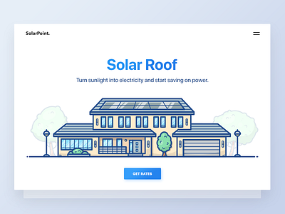Solar Homes design energy home house illustration power roof screen solar ui web welcome