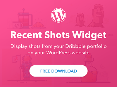 Recent Shots Widget design feed free freebie plugin recent shot sidebar web widget wordpress