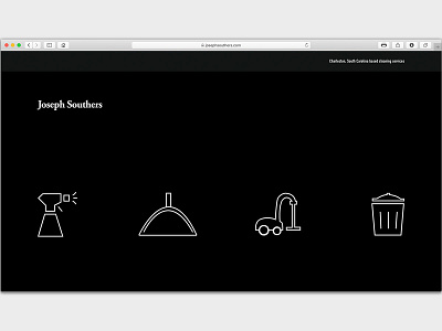 Joseph Souther's cleaning company web design graphic design graphic icons illustrations squarespace web design web development website