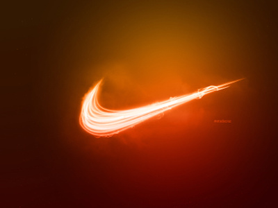 Nike on Fire design fire hot illustration logo nike swoosh