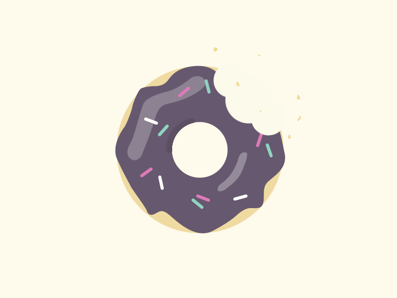 Donut animation donut doughnut eating glossy sprinkles