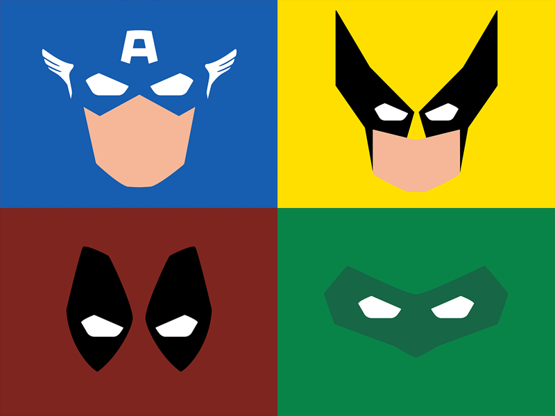 Minimalistic Superheroes by Michel Mota da Cruz on Dribbble