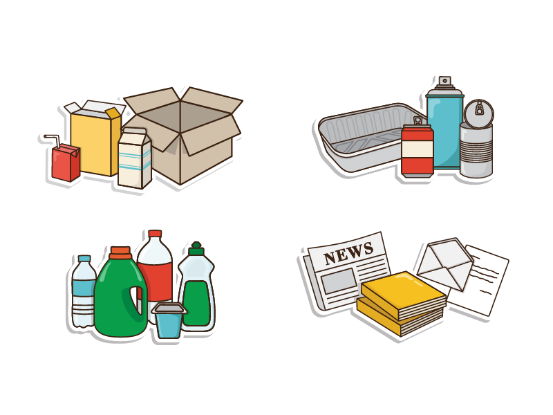 Recycling Stickers by Teach Starter on Dribbble
