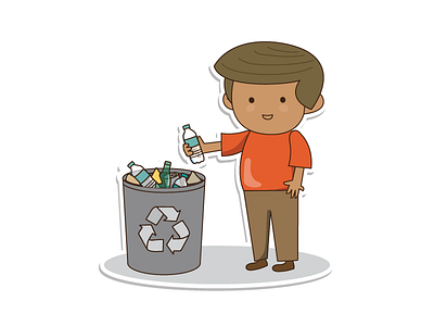 Recycling Sticker icons illustration recycling sustainability