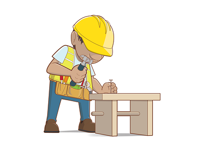 Builder Illustration builder construction education illustration