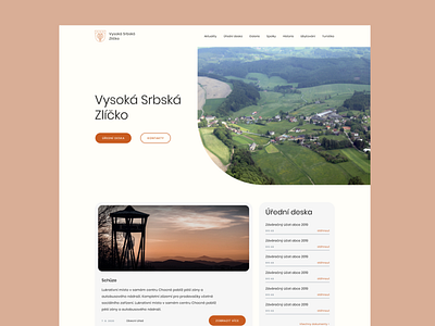 Village website - Vysoká Srbská ui uidesign village website design