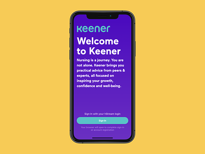 Keener App communication healthcare learning app millennial mindfulness nurse product design soft skills ui ux uxui video content