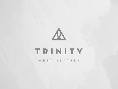 Trinity West Seattle branding church fish grey jesus logo seattle triangle type west seattle