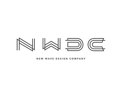 New Wave Design Co. branding lettering line logo minimal simple typography