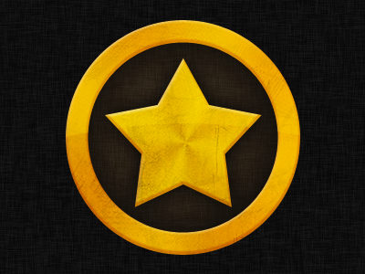 Star badge badge coin gold icon star