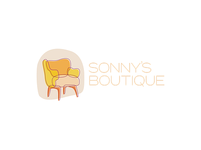 SONNY'S BOUTIQUE accent chair boutique creative creative logo fun furniture logo logodesign start up