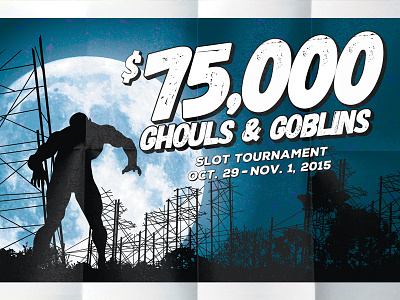 75k Ghouls&Goblins black blue classic horror mailer vintage