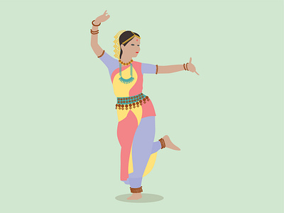 dance adobe illustrator classical dance design graphicdesign illustration illustration art indian vector woman womandance