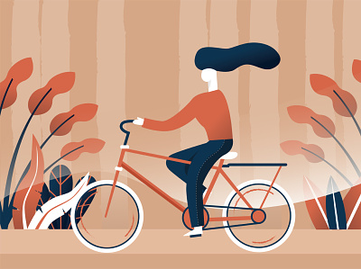 leady bike rider adobe illustrator bike design illustration illustration art leady vector woman
