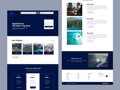 Travel landing page