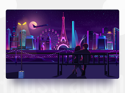 City night illustration