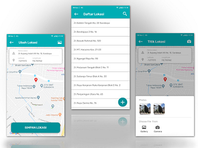 Map UI - Survey App android app government location location app map design mobile ui ui design