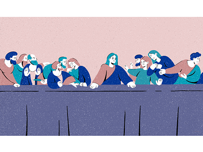 the last supper 2d character characterdesign illustration jesus leonardo renaissance thelastsupper