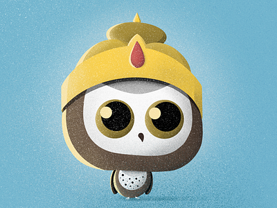 Hindi owl owl illustration procreate hindi