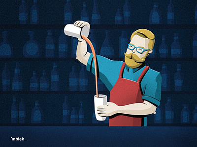 bartender 2d bar bartender character characterdesign cocktail design flat illustration nightclub vector web