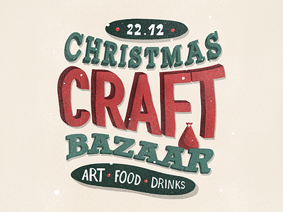 Christmas mood 2d art bazaar christmas craft dribbble flat illustration poster poster design type typogaphy vector visual art visual design
