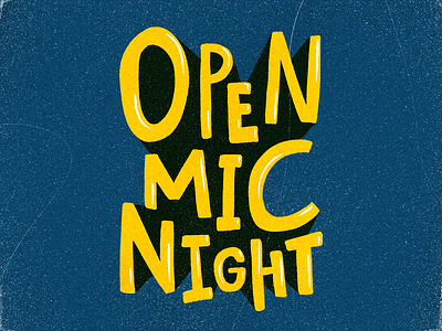 Open Mic Night design graphic design illustration open mic open mic night poster type typography