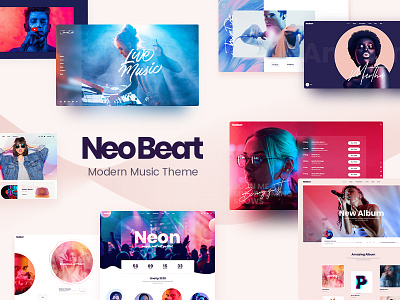 NeoBeat - Music WordPress Theme album band band tour creative design elementor festival music music artist music band music festival music label music platform music producer music shop record label theme themeforest