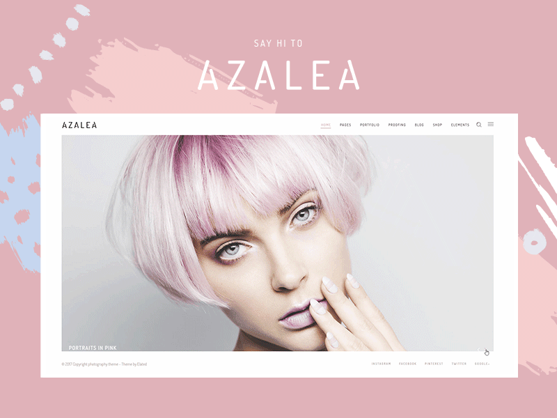 Azalea - Fashion Photography Theme beautiful creative design fashion fashion blog hello dribble modern photo art photograhy pink trendy web webdesign website woman woman portrait