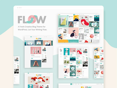 Flow artistic blog blogger color creative design fresh illustration modern modern art pattern responsive shapes showcase theme design uidesign uxdesign vector web wordpress